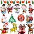 thumbnail image 2 of Globos navideños para decoración, muñecos de nieve navideños grandes, bolas de aluminio para árbol, globos de aire, regalos para fiestas navideñas, suministros, 2 of 5
