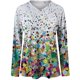 thumbnail image 4 of Blusa Gegular de manga larga con cuello en V informal para mujer Pompotops  gfhjh5462, 4 of 4
