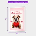 thumbnail image 5 of Happy Valentine's Day Bulldog Brings Love Heart 5x7in Folded Greeting Card Dog Lover Gifts Idea Single Note Card with Envelope - 02028, 5 of 5