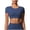 Blue, variant on Workout Tops for Women Compression Fit Crop Tops for Women Short Sleeve Women's Tops Multicolor Activewear Yoga