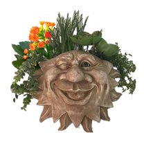 Homestyles Mr. Sun Shine Muggly Face Tree & Patio Wall Garden Statue Planter
