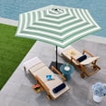 thumbnail image 5 of Best Choice Products 10ft Outdoor Steel Market Patio Umbrella w/ Crank, Tilt Push Button, 6 Ribs - Striped Green, 5 of 7