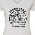 thumbnail image 4 of Inktastic Summer Vacation Mode Pensacola Beach Florida Women's V-Neck T-Shirt, 4 of 5