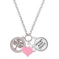 thumbnail image 1 of Delight Jewelry Stainless Steel Mighty Oak Tree of Life - Light Pink Heart Nurse Strong Zoe Necklace, 1 of 4