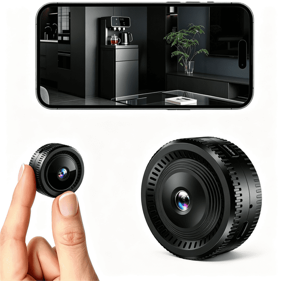 1080P HD Mini Home WiFi Camera, 140° Wide Angle Lens Indoor Surveillance Cam with Infrared Night Vision Two-Way Audio 450mAh Battery for Baby & Pet Monitor
