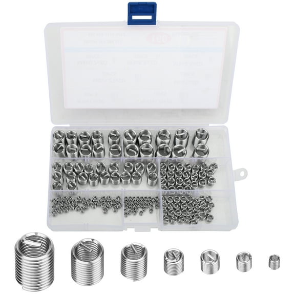 TSV 304 Stainless Steel Threaded Inserts M3-M12 Screw Coil Kit for Repair & Reinforcement