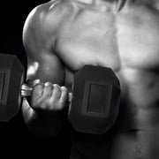TLGREEN Rubber Coated Cast Iron Hex Dumbbell, 40lb, Set of 2,Strength Training Dumbbell for Workout & Exercise