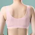 thumbnail image 4 of Women's Front Button Wireless Bra Plus Size Thin Cup, Soft Breathable Sleep Vest Lingerie, Easy Closure Support Underwear No Underwire, 4 of 6