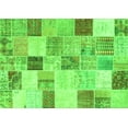 thumbnail image 1 of Ahgly Company Indoor Rectangle Patchwork Green Transitional Area Rugs, 2' x 5', 1 of 1