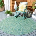 thumbnail image 2 of Safavieh Courtyard Teodor Geometric Indoor/Outdoor Area Rug, Green, 6'7" x 6'7" Round, 2 of 9