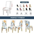 thumbnail image 4 of Dining Room Chair Covers Set of 6,Orange Flowers and Leaves Chair Slipcovers Polyester Washable Chair Covers Protector for Hotel Living Room Kitchen (Enjoy Life,6 Pack), 4 of 6