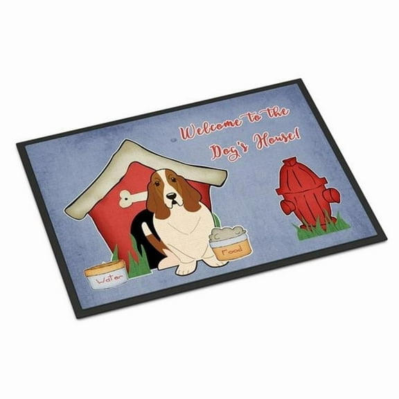 Carolines Treasures BB2775MAT Dog House Collection Basset Hound Indoor or Outdoor Mat, 18 x 0.25 x 27 in.
