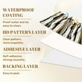 thumbnail image 6 of Marble StonePeel and Stick Wallpaper 17.7in x 9.8ft Abstract Marble Black White Gold Gray Stripes Contact Paper Vinyl Waterproof Self Adhesive Wall Paper for Bedroom Shelf Cabinet Renter Friendly, 6 of 8