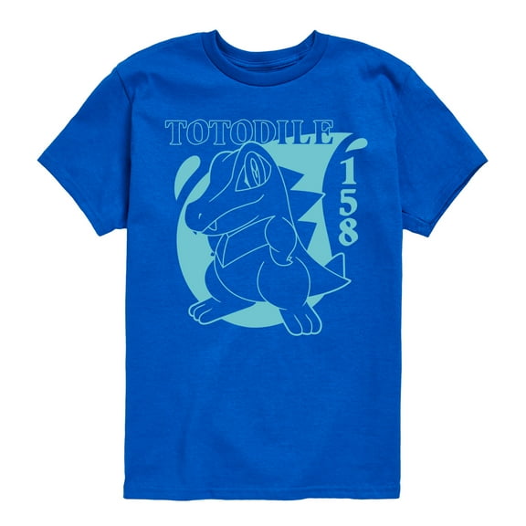 Pokémon - Totodile Water Type - Boy's Youth Short Sleeve Graphic T-Shirt