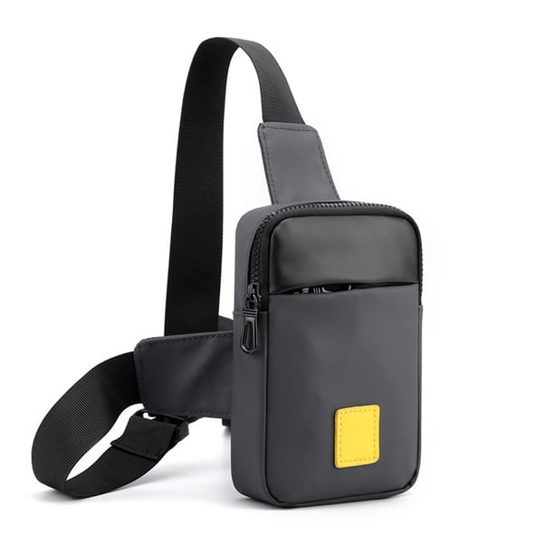 Bolso bandolera de nailon impermeable y bolso de pecho informal.