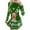 Green, variant on Women Christmas Outfit Elegant Women's Long Sleeve Round Neck Snowflake Print Party Dress for Festive Holiday Casual Wear Black M