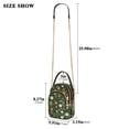 thumbnail image 2 of FORMRS Crossbody Bag for Women Quilted Travel Shoulder Cell Phone Purse with Chain Strap Handbag, Green Flowers Pattern, 2 of 7