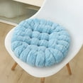 thumbnail image 6 of Hgallory Flock Thick Round Seat Cushion for Home Office, Household Chair Cushions Breathable Chair Floor Pads for Kitchen Patio, Modern Home Decor Solid Color Floor Pillow, 16"x16", 1PC, Blue, 6 of 8