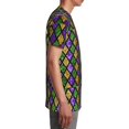 thumbnail image 6 of Wukai Mardi Gras Shiny Green Purple Youth Unisex Short Sleeve T-Shirt for Boys, Girls, Teens, and Kids-X-Small, 6 of 7