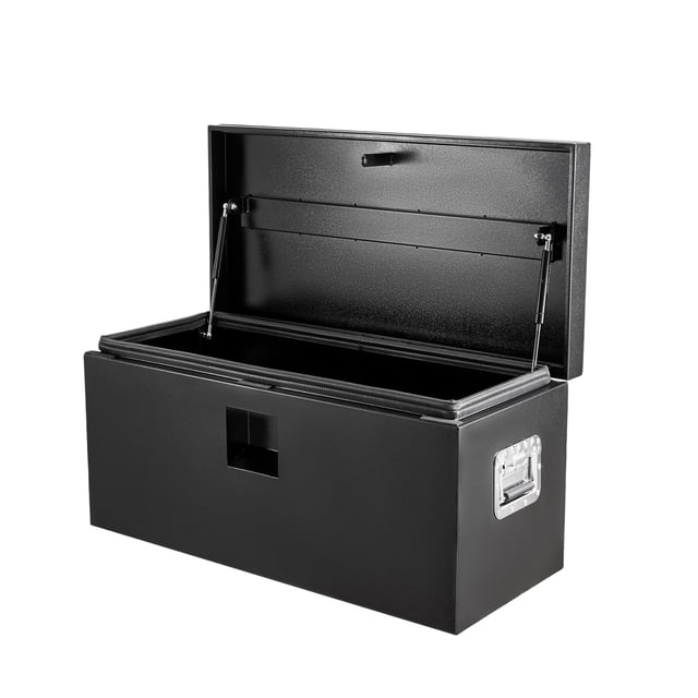 Qinaqin cm de Alturaeavy- Profundidaduty Steel Truck Cama Tool Caja 48 x 15 Almacenamiento Chest Anti-Leak Anchoeatherproof con 110- Profundidadgree Seguro Lid Adecuado para
