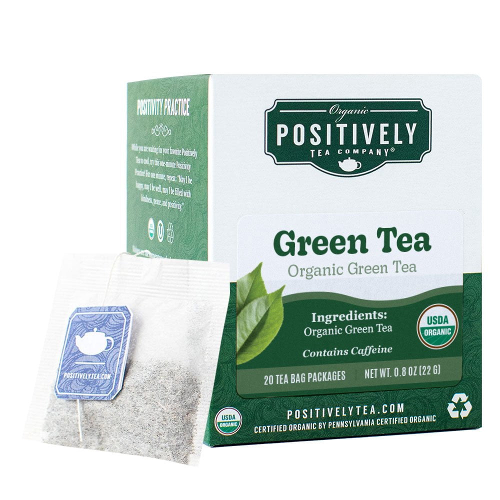 Positively Tea's Organic Green Tea Tea Bags, 6 Boxes 120 Tea Bags