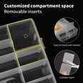 thumbnail image 4 of Organiser Box 2pcs Jewellery Organiser Craft Storage Box Plastic 24 Grids Storage Box With Compartments Screw Storage Diamond Art Storage Box Bead Storage Box Snack Box Snackle Box Earring Box, 4 of 6