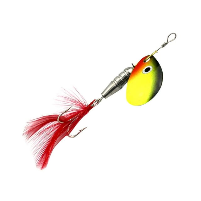 Señuelo De Pesca De De 1 Pieza Señuelo De Metal Duro De Lentejuelas Con Plumas Artificiales Ganchos Fácil De Peces Zulema Señuelo de pesca con cuchara