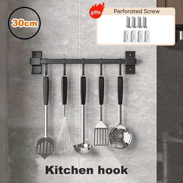 Joybos Kichen organizador especias aluminio multifunción Kichen estante de almacenamiento montado en la pared organizador de cocina para especias Tan Jianjun unisex