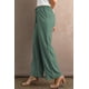 thumbnail image 2 of ABPHQTO Pantalones de pierna ancha arrugados con cordón en la cintura verde de mujer, 2 of 5