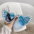 thumbnail image 3 of Womens Heart Shaped Sunglasses UV400 Protection Trendy Oval Eyewear Fashion Sun Glasses For Travel And Heart, 3 of 3