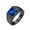 2-Black- 8mm Blue Topaz, variant on Rings for Men Stainless Steel Signet Ring with Black Topaz Gemstone Birthstone Statement Ring Personalized Jewelry Birthday Father's Day Gift for Men, 8mm Black Topaz