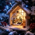 thumbnail image 2 of CHJK Glowing Christmas Story Ornament, Light-Up Mini Holiday Scene with Warm LED Light, Festive Keepsake Gift for Home Christmas Party Decoration, #1, 2 of 6