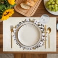 thumbnail image 4 of Home Sweet Placemats Set of 4, Wreath Botanical Farmhouse Plants Beige Placemats for Dining Table, Place Mats for Kitchen Tabletop, Waterproof Wipeable Dining Table Mats Set, 4 of 9