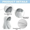 thumbnail image 3 of Summer sunscreen mask ladies outdoor hooded ice silk breathable headgear open and close hair hole - light gray, 3 of 5