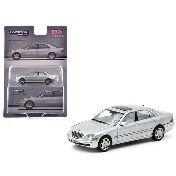 Mercedes-Benz S-Class Brilliant Silver Metallic "Global64" Series 1/64 Diecast Model by Tarmac Works