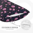 thumbnail image 3 of Daiia Pink Planets And Stars Bedding Waterproof Pillow Protector Zippered Queen – Bed Bug Proof Pillow Encasement-14"x20", 3 of 6