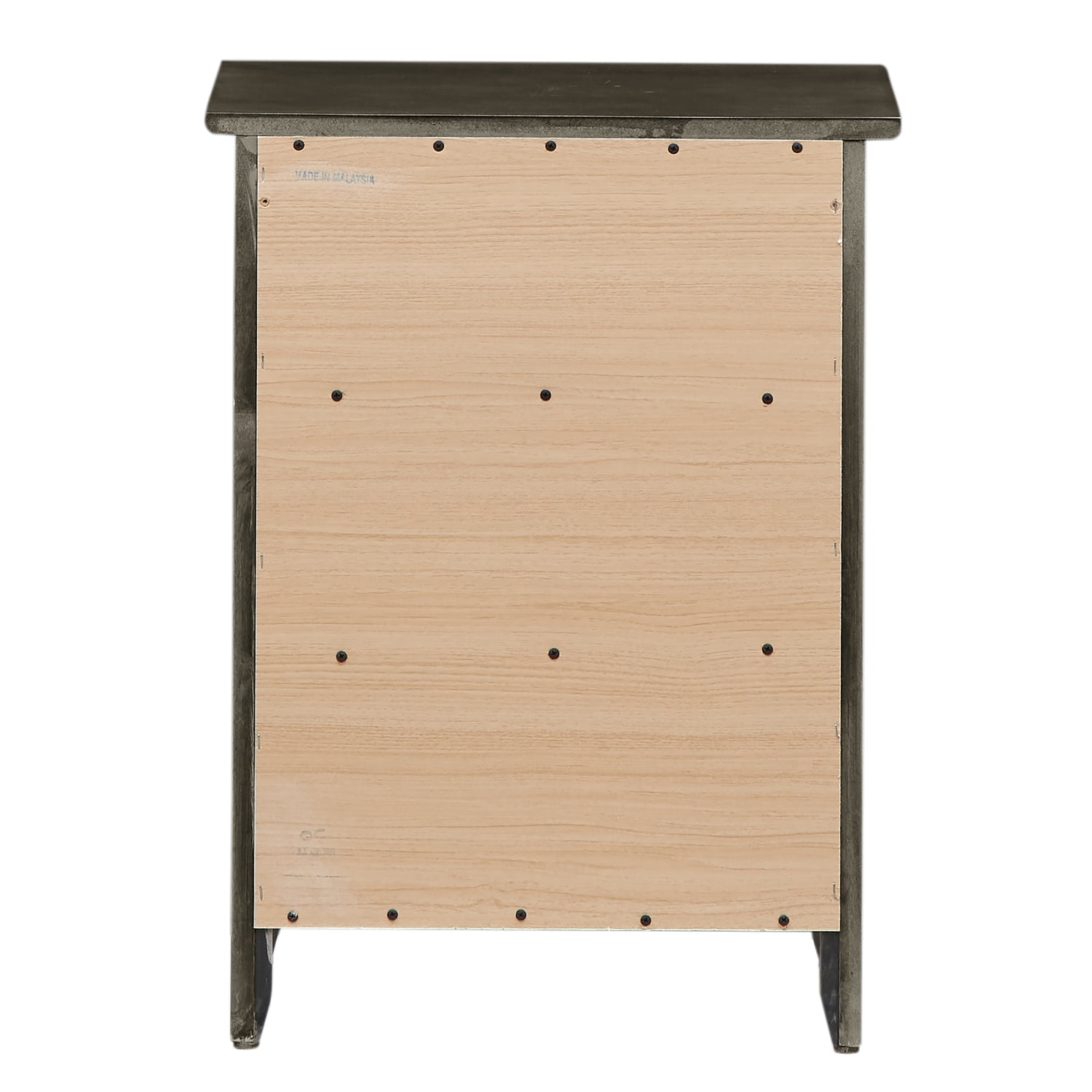 Glory Furniture Daniel 3 Drawer Nightstand in Gray
