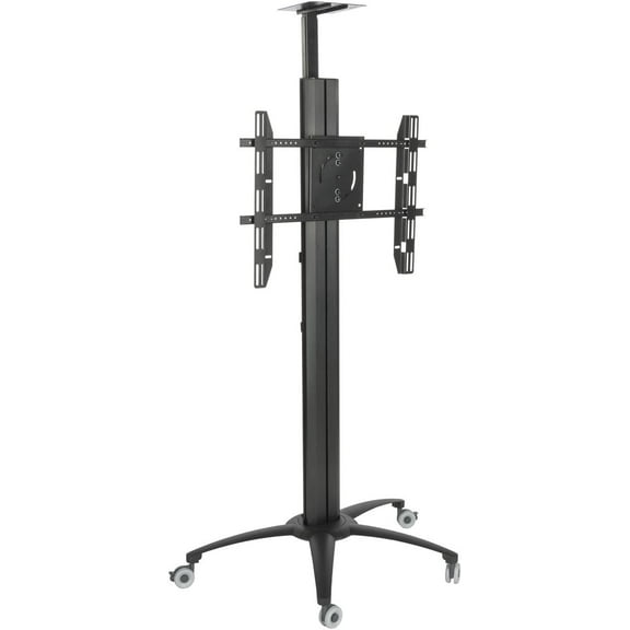 Displays2go LPGP36WB TV Stand with Power Outlet, for 30-84" HDTV Screen, Flat Panel, Rolling/Portable