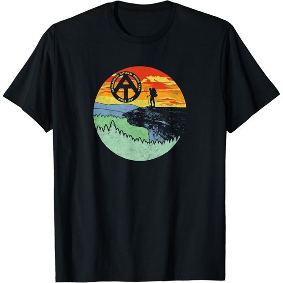 Appalachian Trail Hiker - McAfee's Knob Retro Hiking Shirt mens t shirt，black，women，funny，misfits，men，journey