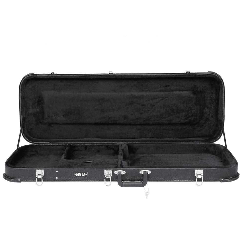 Tcbosik Electric Guitar Hard Case with Lock for ST/TL/Burning Fire/170 Style, Hard-Shell Protective Carrying Case, Black