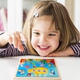 thumbnail image 3 of Fiudx Ofertas flash Artículos en oferta Rompecabezas de madera de 24 piezas para niños, juguetes educativos de educación temprana, 3 of 5