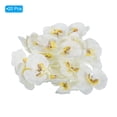 thumbnail image 3 of Uxcell 3.5" Artificial Silk Phalaenopsis Orchid Flower Heads for DIY Wedding Decor, White 20 Pack, 3 of 6