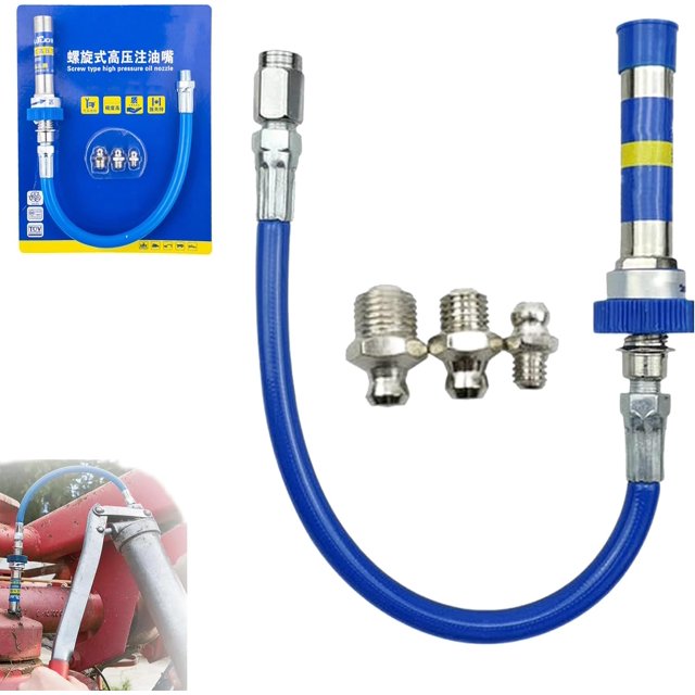 XINQIHANG Coupleur de Graisse Haute Pression - Outil de Verrouillage Puissant, Adaptateur de Pistolet à Graisse Verrouillable, Extensions de Raccords, Robuste, Compatible avec Tous les Pistolets à Graisse, Lubrifiant Pro Plus