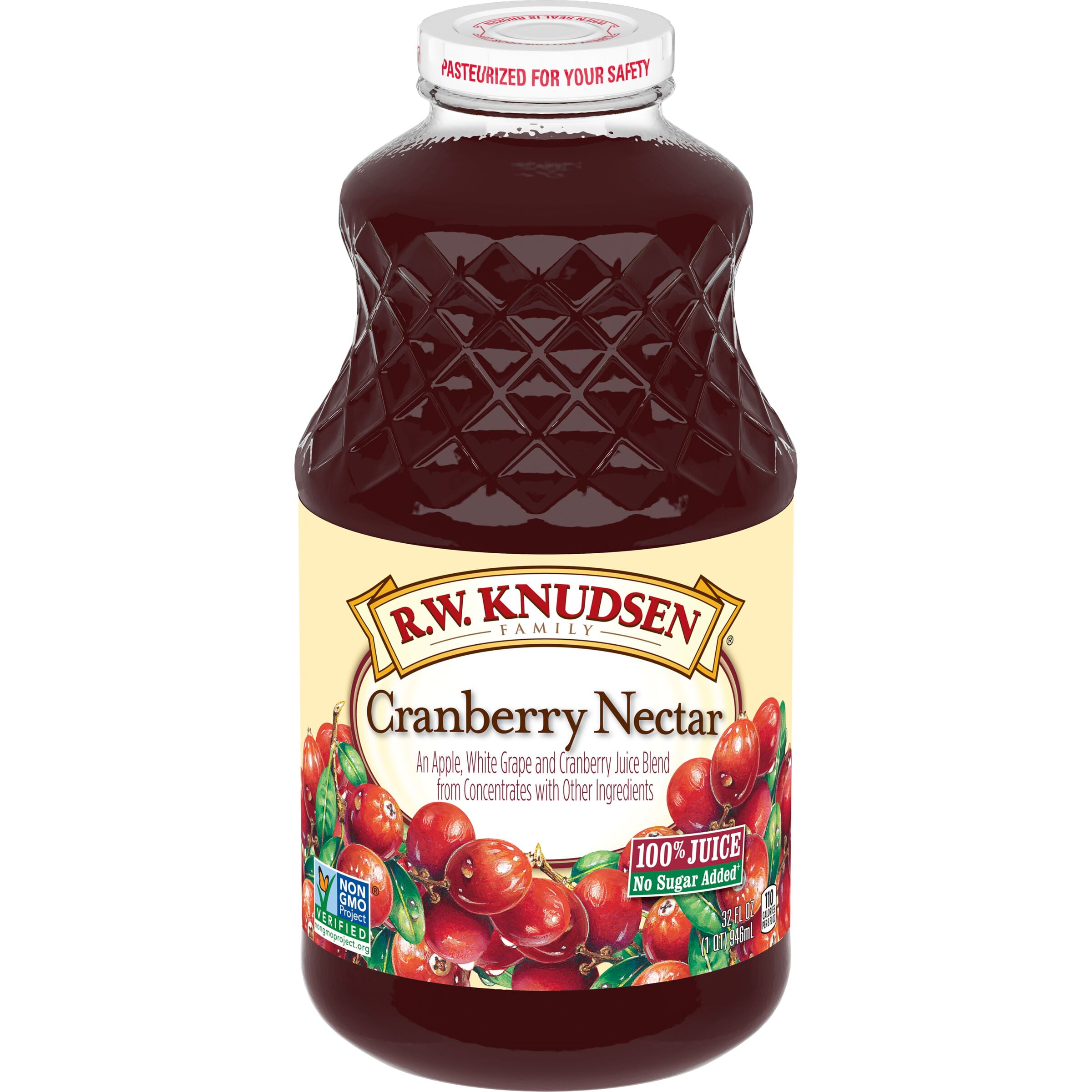 R.W. Knudsen Family Cranberry Nectar Juice, 32-Fluid Ounce - Walmart.com