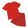 thumbnail image 6 of Baby Boy Pajamas Sleepwear Set Cartoon Tee Shorts 6-7 Years 7-8 Years 8-9 Years Lightweight Breathable Soft Cotton 2Pcs School Day Gift Ready (11-12 Years,Red), 6 of 6