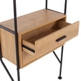thumbnail image 4 of Miekor Furniture Lean Bookcase in Black Metal and Brown Wood No.3048, 4 of 5