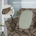 thumbnail image 4 of Easy-Going 4 Pieces Super Stretch Printed Couch cover, Oversized Sofa size, Quatrefoil/Camel, 4 of 6