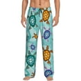 thumbnail image 2 of Lsque Turtles And Sea Print Men's Pajama Pants, Lounge Pant - Comfortable Home Wear,Elastic Waistband, Stylish Design-X-Large, 2 of 9