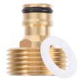 thumbnail image 1 of KAKOWELY water hose fitting Brass Hose Quick Connecting Part Watering Hose Connector Drip Quick Connector Part Garden Hose Connector Replacement Water Hose Connector, 1 of 4