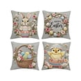 thumbnail image 2 of 4pcs Pillow Covers 18x18, Imitation Embroidery Easter Decorations Throw Pillow Covers, Home Spring Decor for Bedroom Couch Cushion Cover, 2 of 6